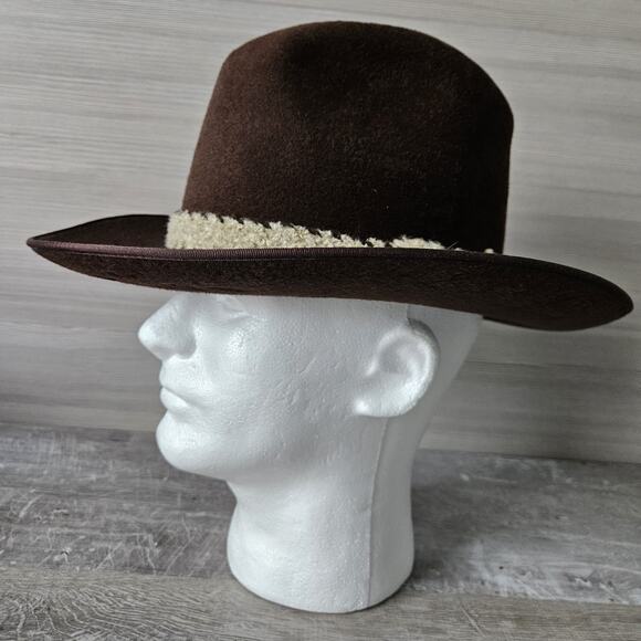Adam Other - Adam 101 Corral Adam Western Cowboy Felt Hat Mens Size Small 6 3/4 Pampa Brown